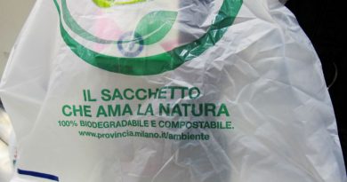 Sacchetto di plastica biodegradabile